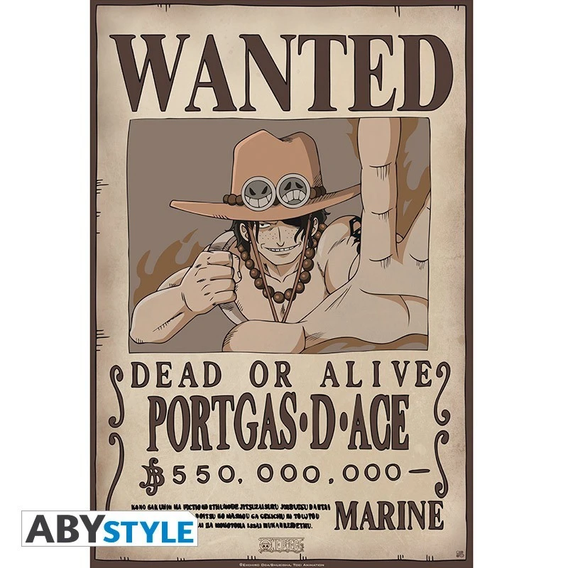 One Piece - Affiche Wanted Portgas D.Ace