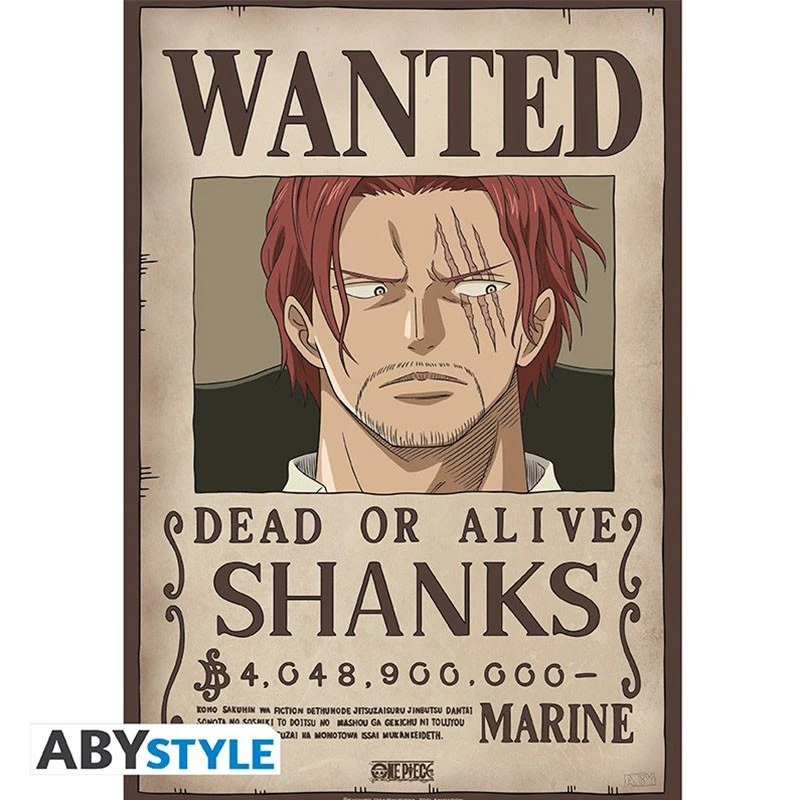 One Piece - Affiche Wanted Shanks