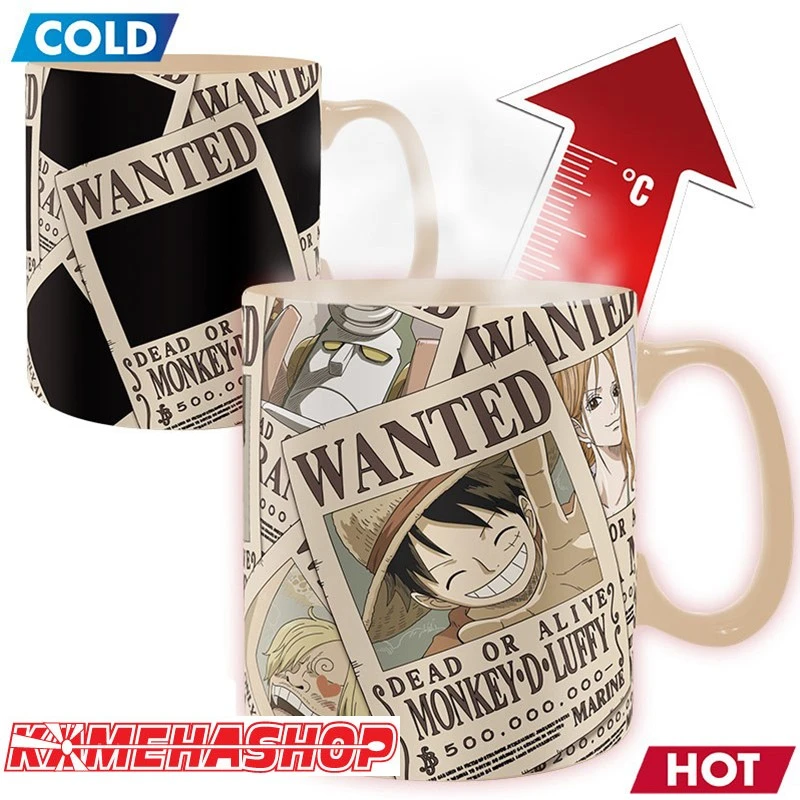 One Piece - Mug Thermo-réactif Wanted